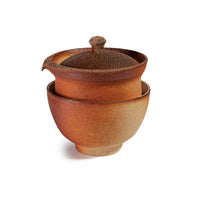 Frontansicht unseres Shiboridashi Set von Ales Dancak braun (200ml)