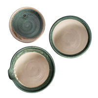 Draufsicht unseres Shiboridashi Set von Petr Jurnicek gruen/gelb (150ml)