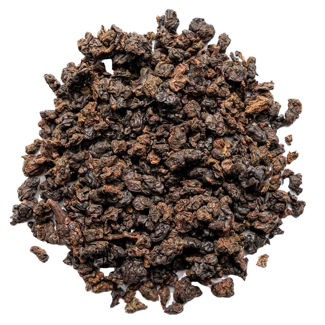 Ein ansprechendes Foto von unserem GABA Oolong Tee Ruby Sky in loser Form.