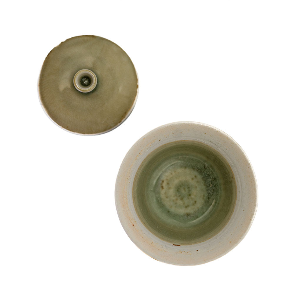 Draufsicht unseres Gaiwan von Ales Dancak grün/grau (100 ml) ohne Deckel