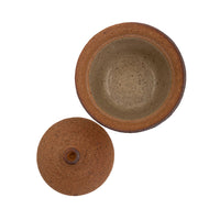 Draufsicht unseres Gaiwan Ales Dancak hellbraun gestreift (125 ml)