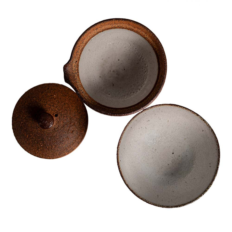 Draufsicht unseres Shiboridashi Set von Ales Dancak braun (150ml)