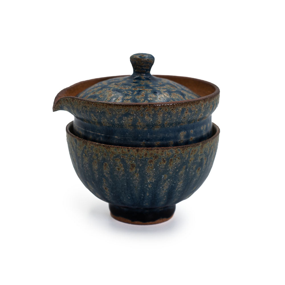 Frontansicht des Shiboridashi Sets Ales Dancak blau V1 (150 ml)